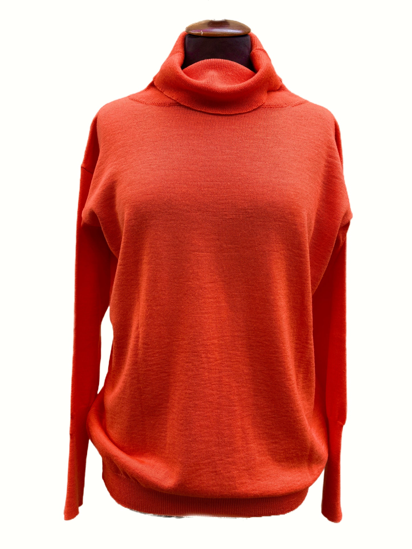Dolcevita oversize collo morbido corallo mélange
