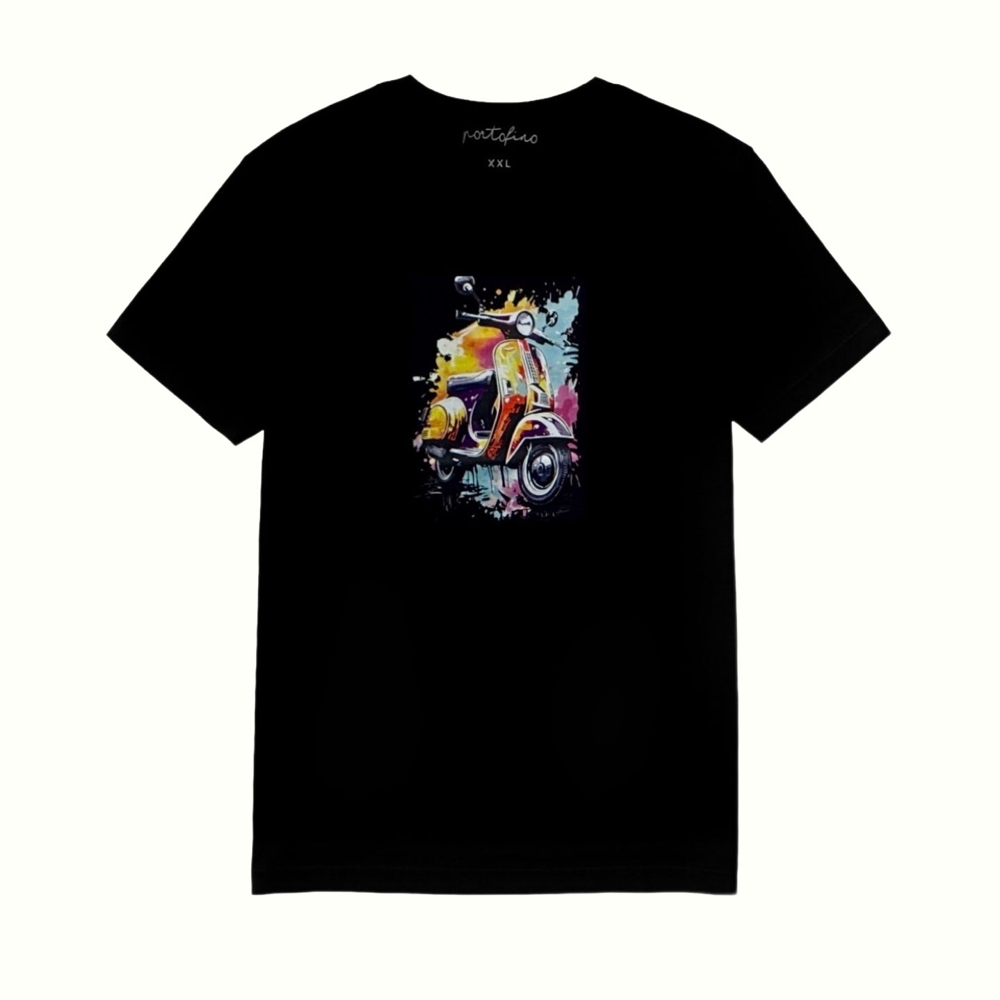 T-shirt nera vespa