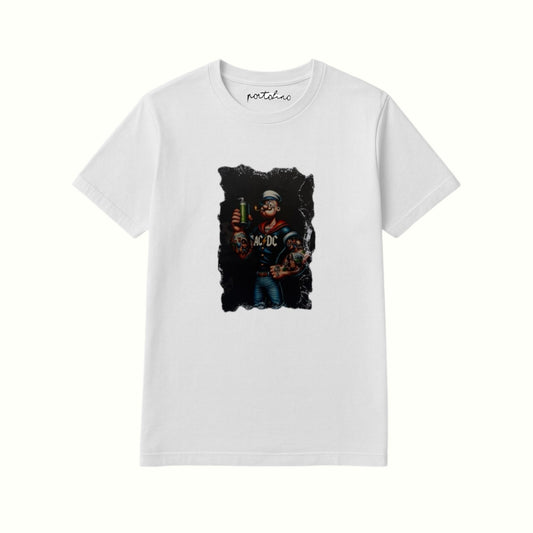 T-shirt bianca rock popeye