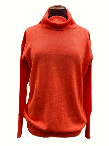Dolcevita oversize collo morbido corallo mélange